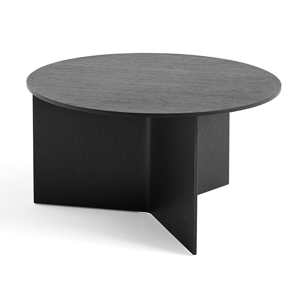 Măsuță Slit XL de lemn rotundă - Negru