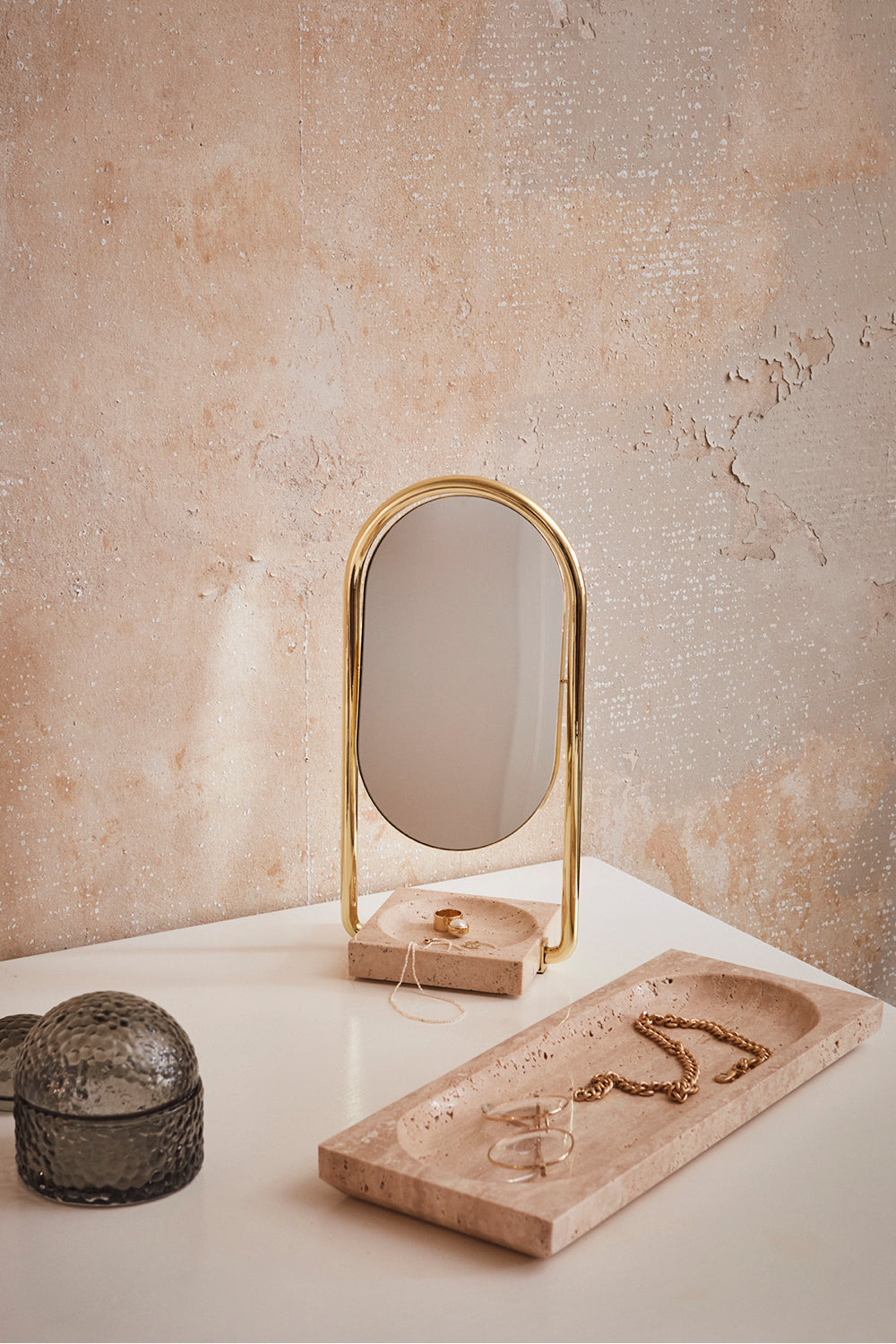 Regina Rectangular Dish - Travertine