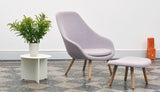 Round Slit Side Table - White