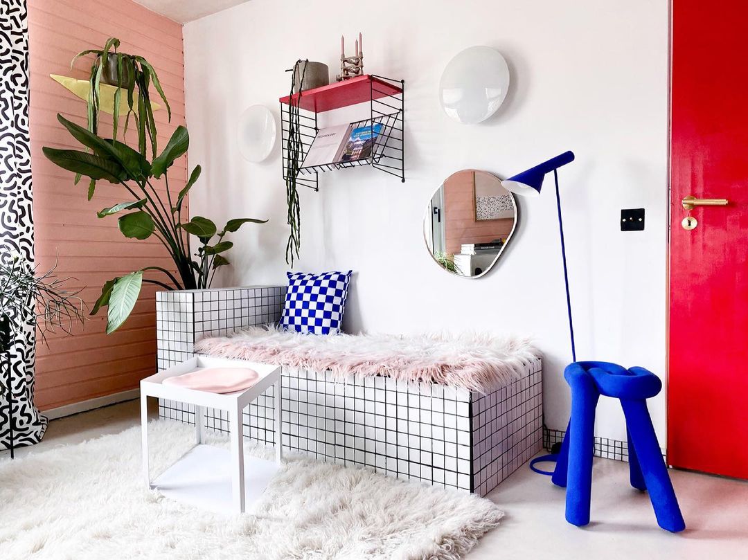 Taburet Bold - albastru