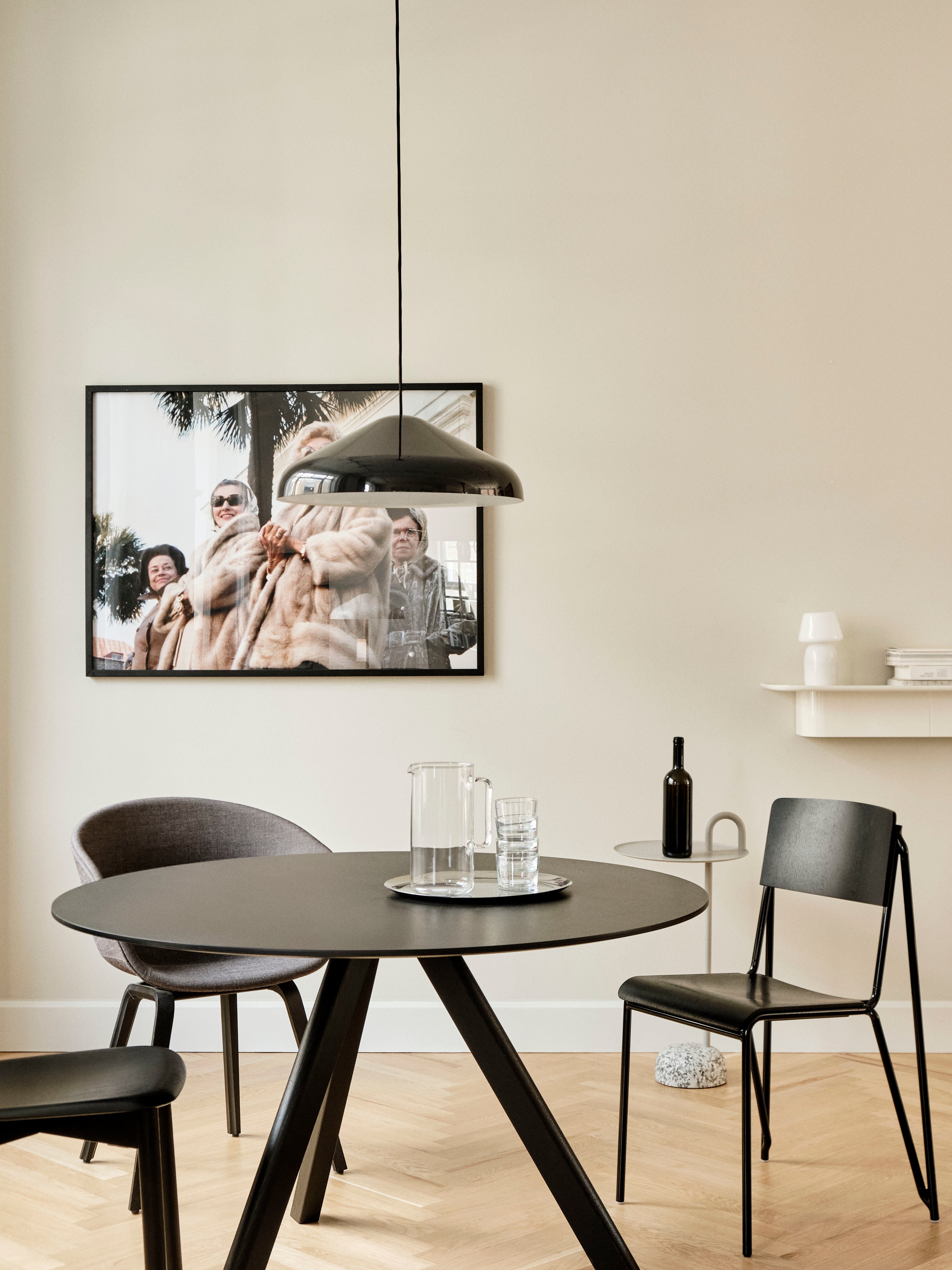 Petit Standard Chair - Black Steel, Black Seat & Back