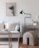 Pouf Curved | Piele maro deschis