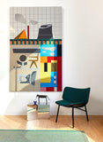 Oblong Slit Side Table - Mirror