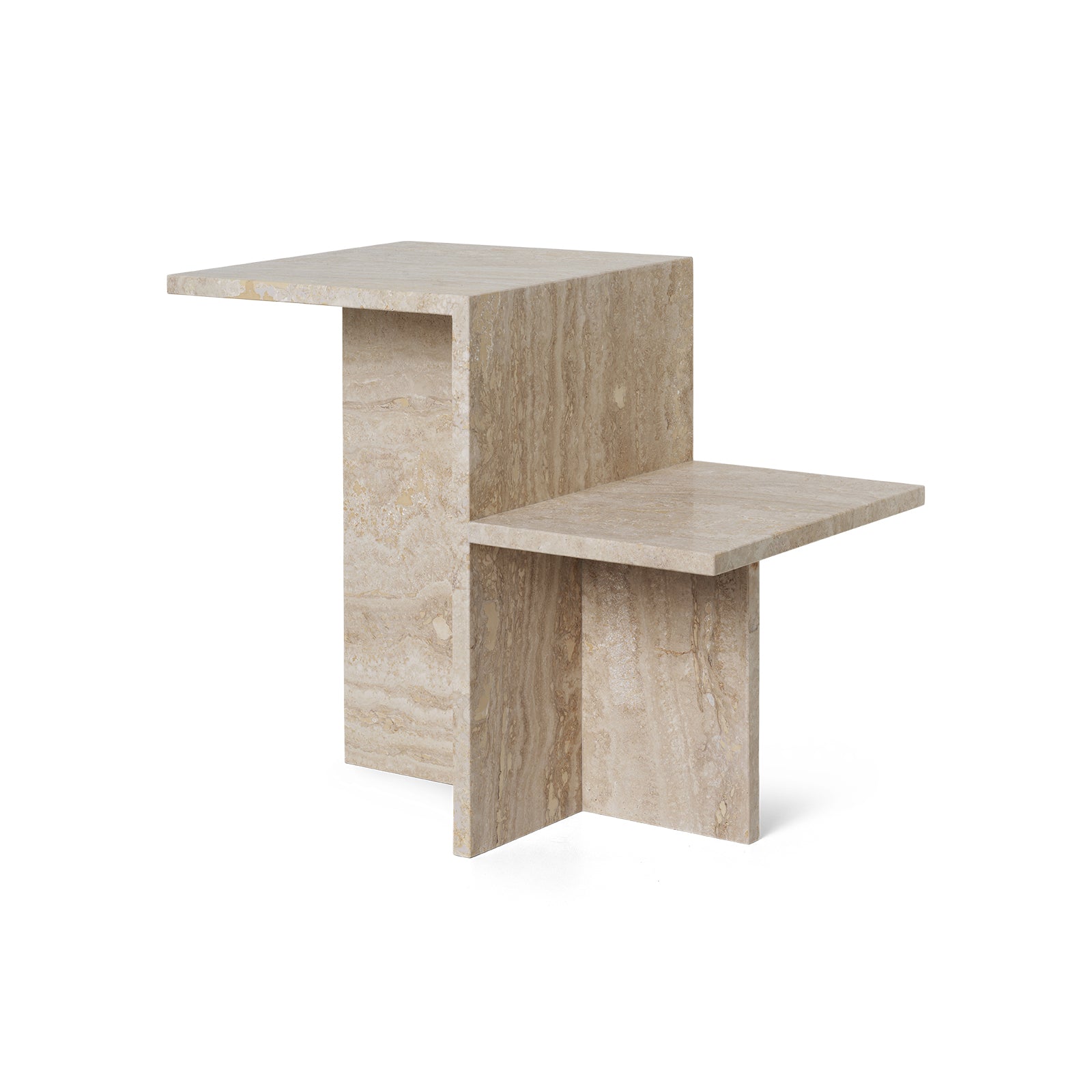 Distinct Side Table - Travertine
