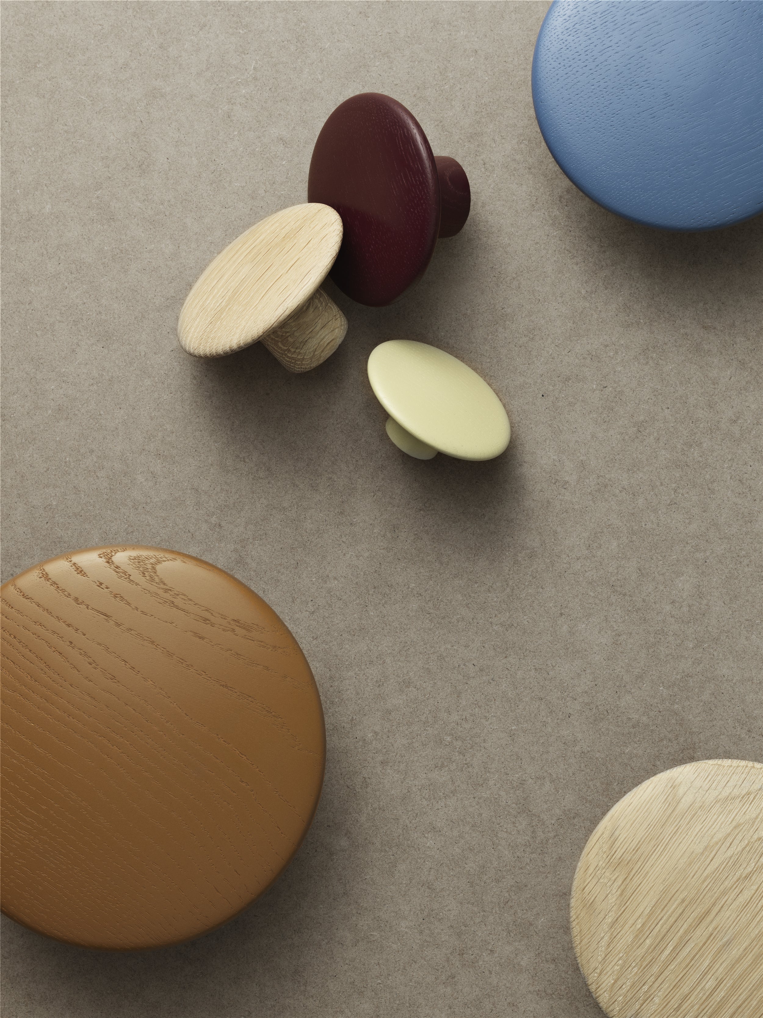 Dots Wood - Burgundy