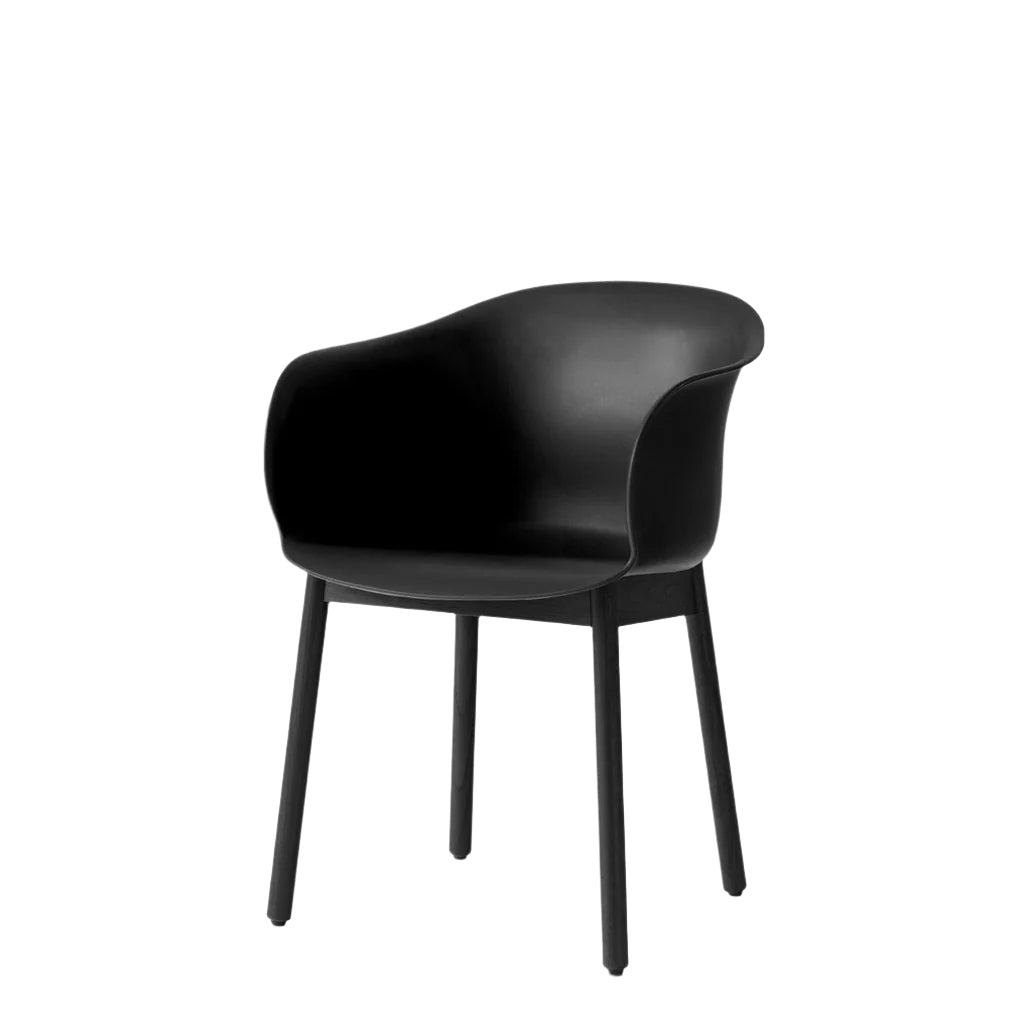 Scaun Elefy - Negru, stejar negru