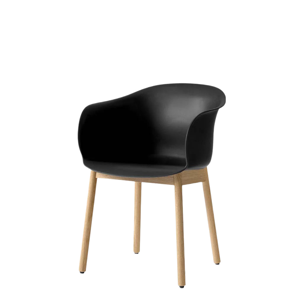 Scaun Elefy - Negru, stejar