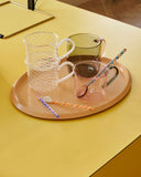 Set de 3 lingurițe Glass - Ambră, roz, alb