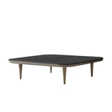 Masă Fly SC11, mare - Stejar închis, marmură Nero Marquina