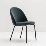 Scaun Iola - picioare metal negru - catifea camel - produs expus