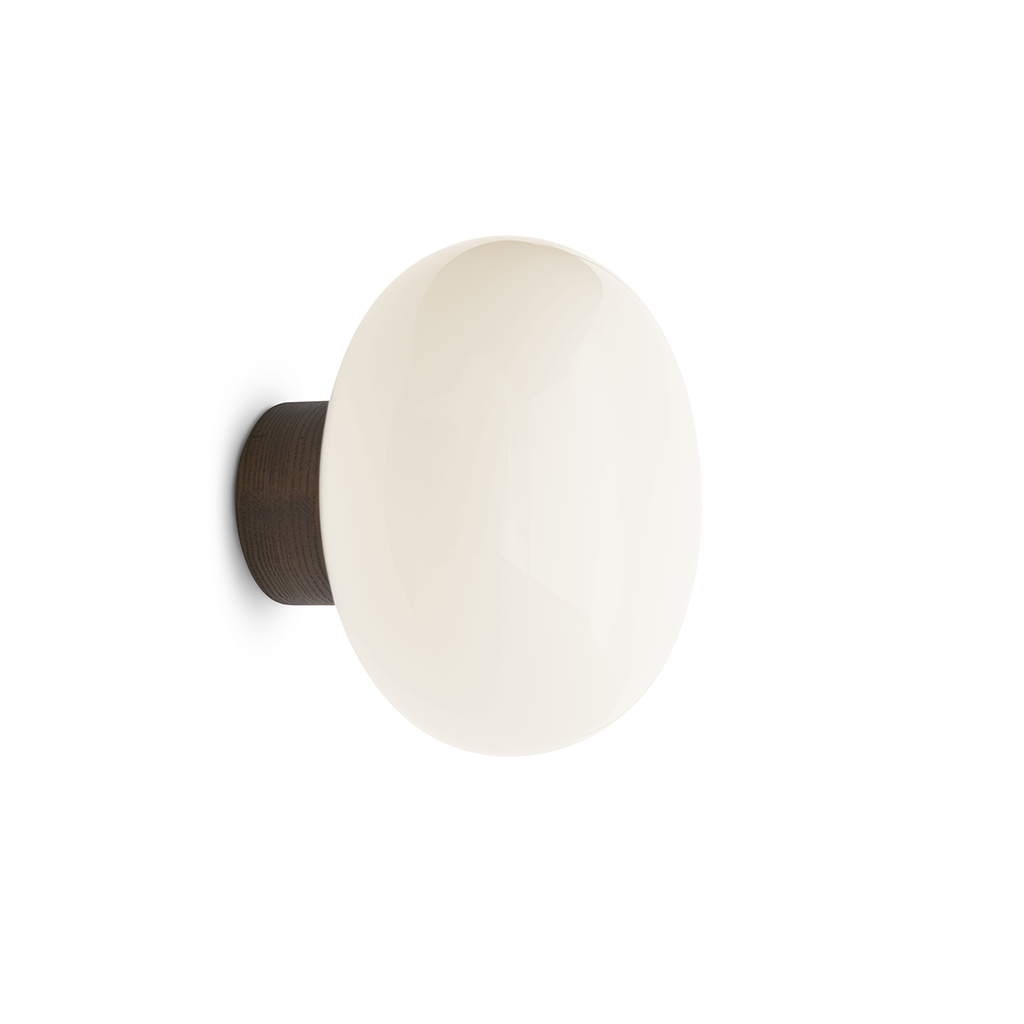 Karl-Johan Wall Lamp - Smoked Oak w. White Opal Glass