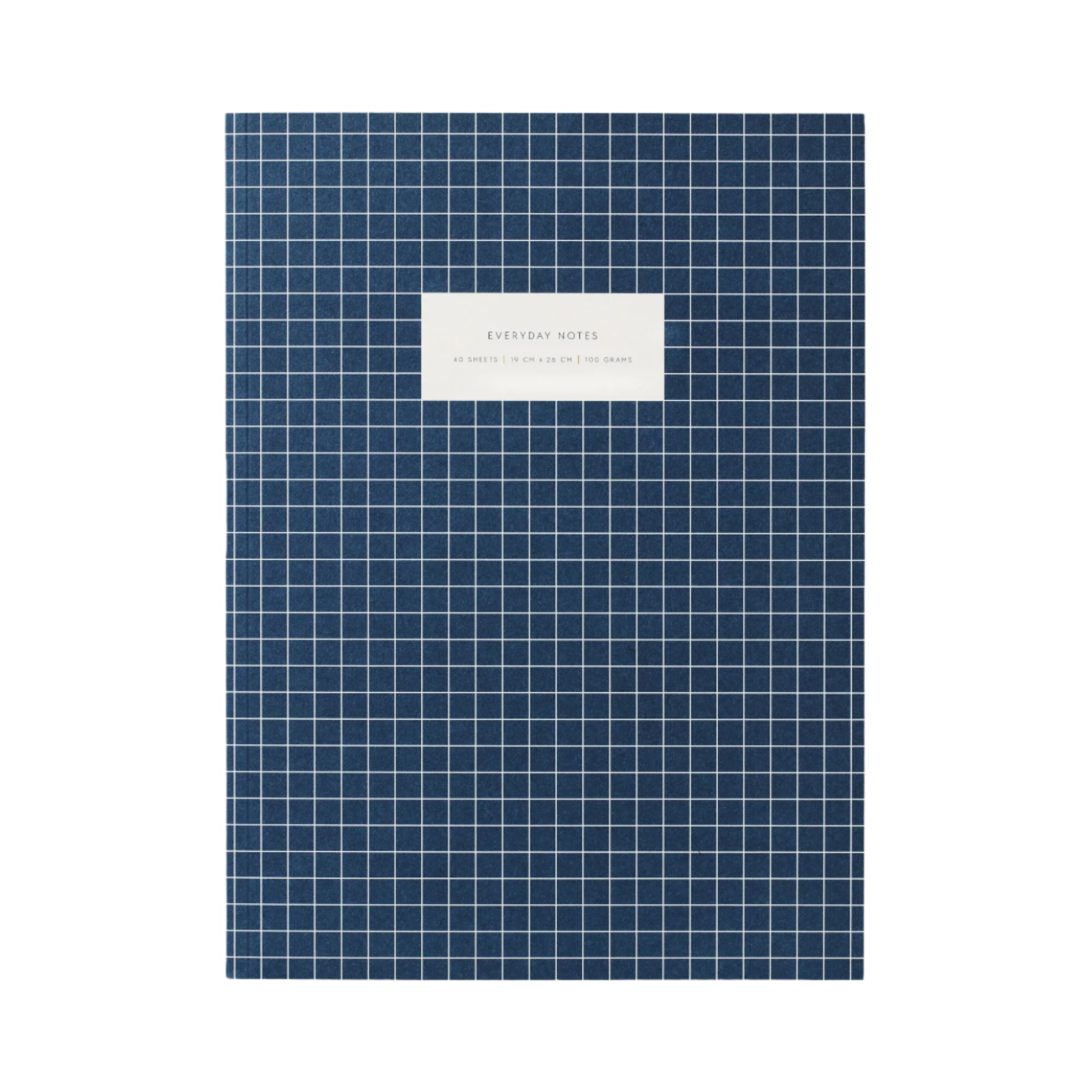 Large Notebook - Check Dark Blue
