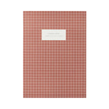 Large Notebook - Check Brick Red