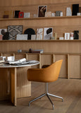 Androgyne Dining Table 120, Natural Oak / Kunis breccia sand