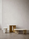 Androgyne Dining Table 120, Natural Oak / Kunis breccia sand