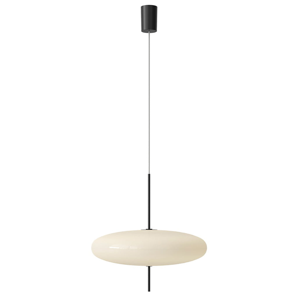 Model 2065 Suspension - White diffuser, black hardware, white cable