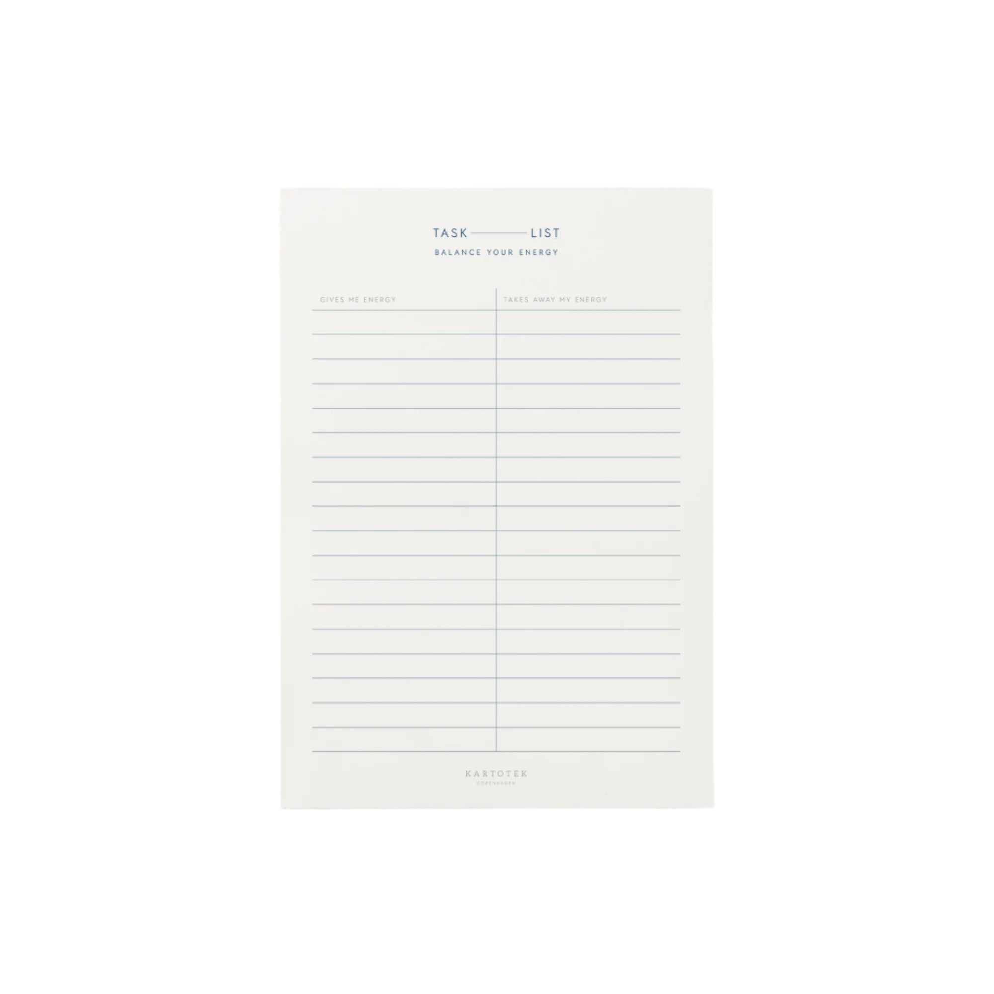 Task List - Energy Balance