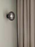 Karl-Johan Wall Lamp - Black Stained Oak w. Smoked Glass