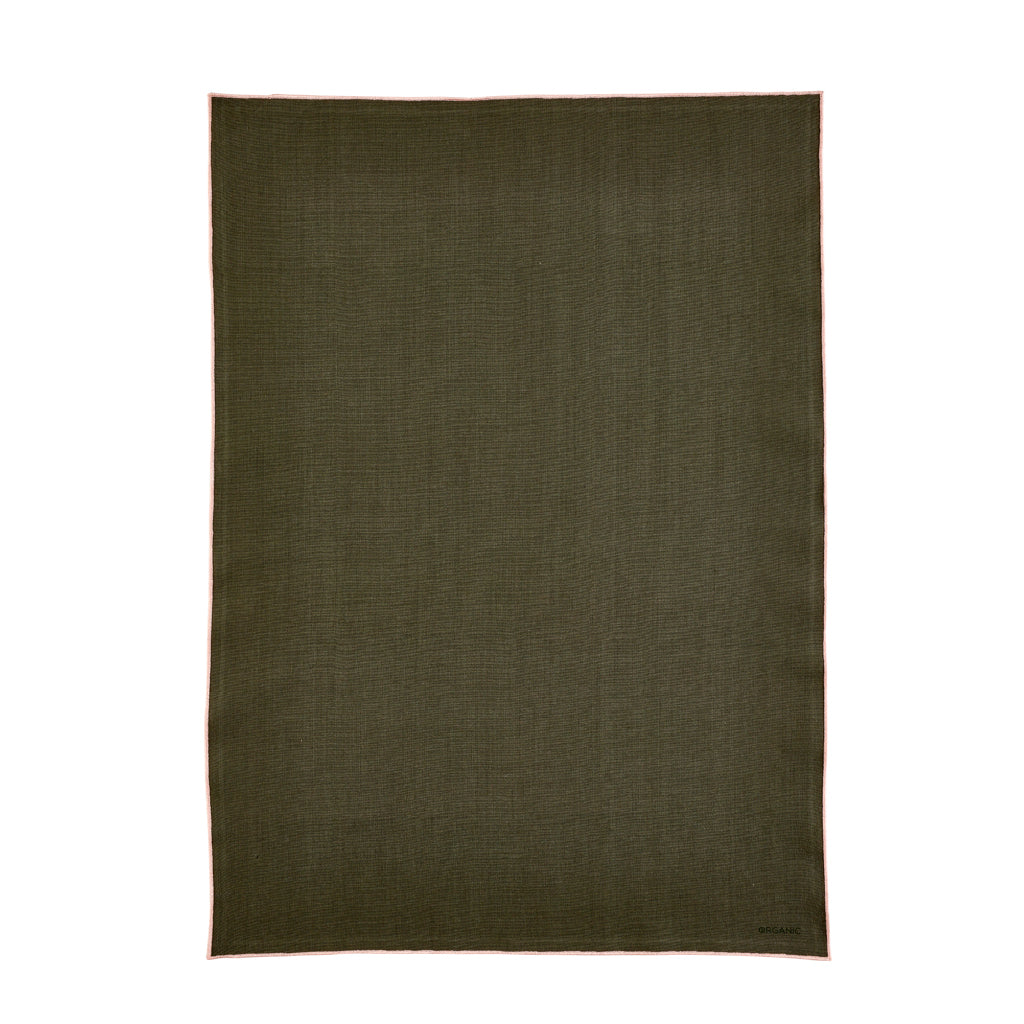 Șervet Organic Bitz - Kaki / Roz