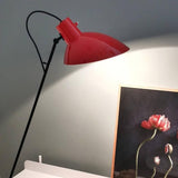 Lampadar VV Cinquanta - Structură neagră, reflector roșu