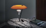 Lampă Model 548 - Alamă oxidată cu difuzor portocaliu