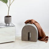 Pouf Curved | Piele maro deschis