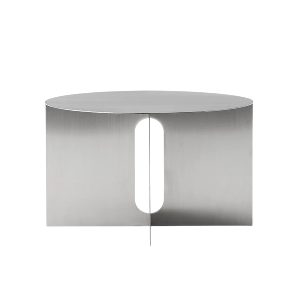 Androgyne Side Table Ø63 - Brushed Steel Base
