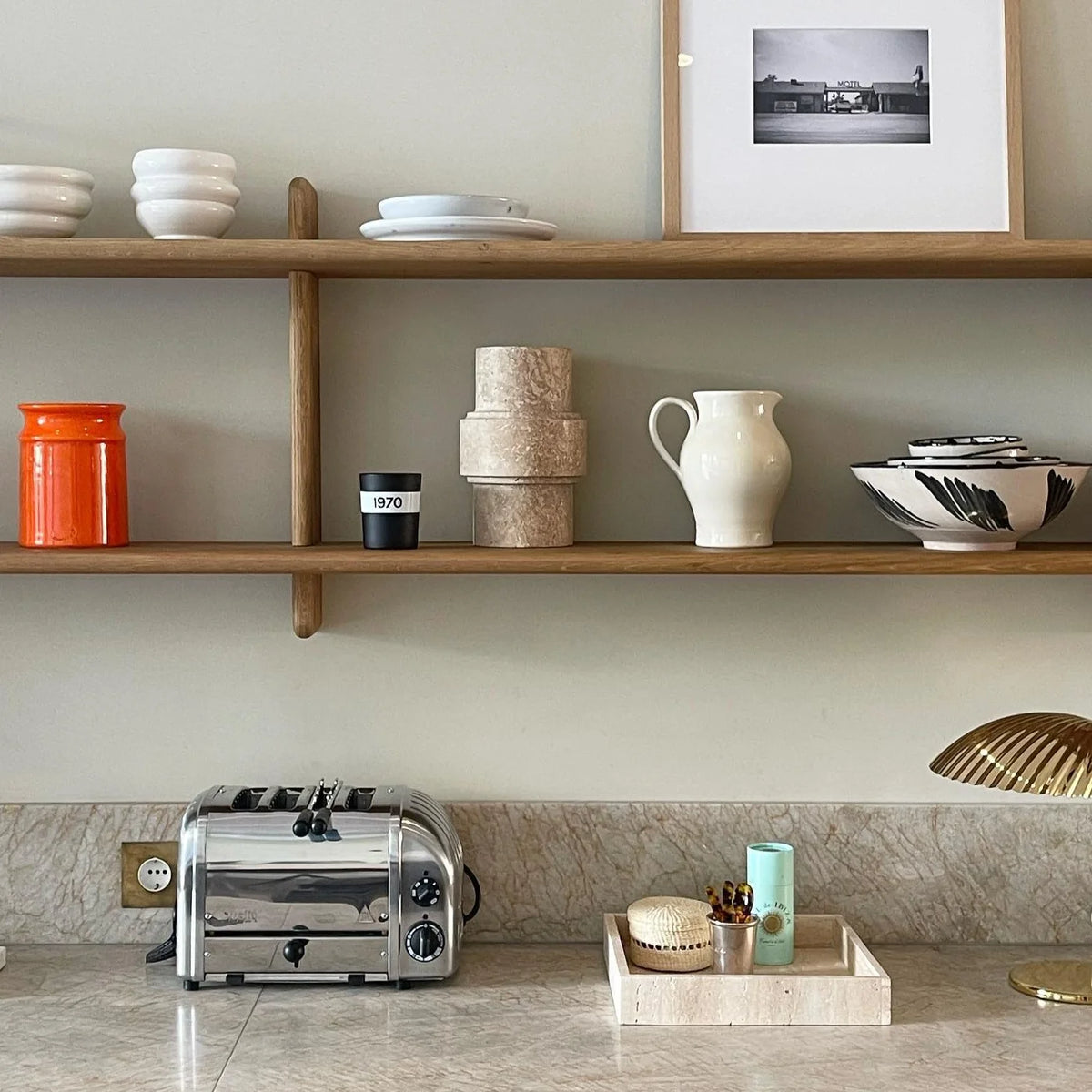 Travertine Square Tray