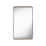 Adnet Wall Mirror Rectangular - Tan Leather