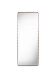 Adnet Wall Mirror Rectangular - Tan Leather