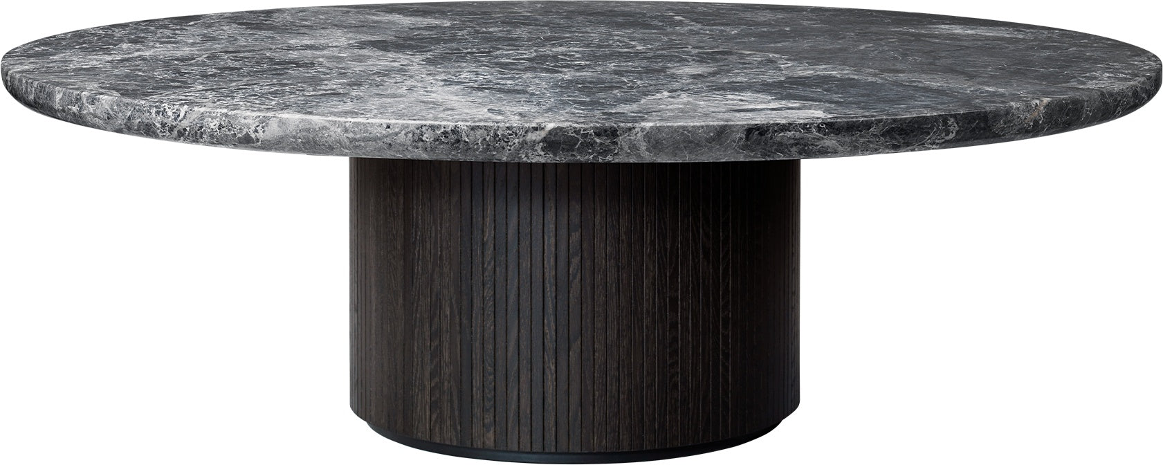 Moon Coffee Table Round - Grey Emperador Marble