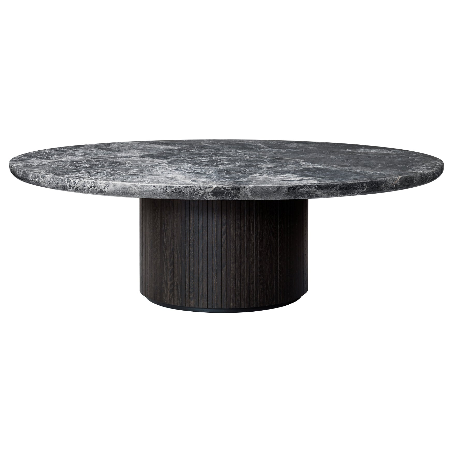 Moon Coffee Table Round - Grey Emperador Marble