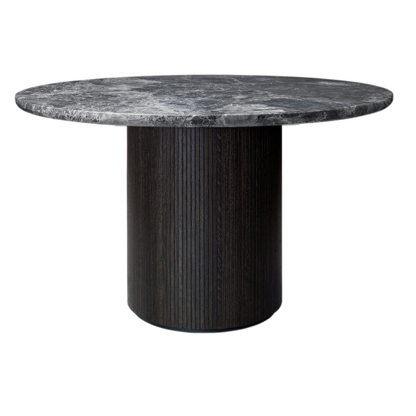 Moon Dining Table Round - Grey Emperador Marble