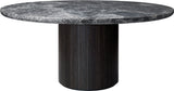 Masă De Dining Moon Rotundă - Grey Emperador Marble