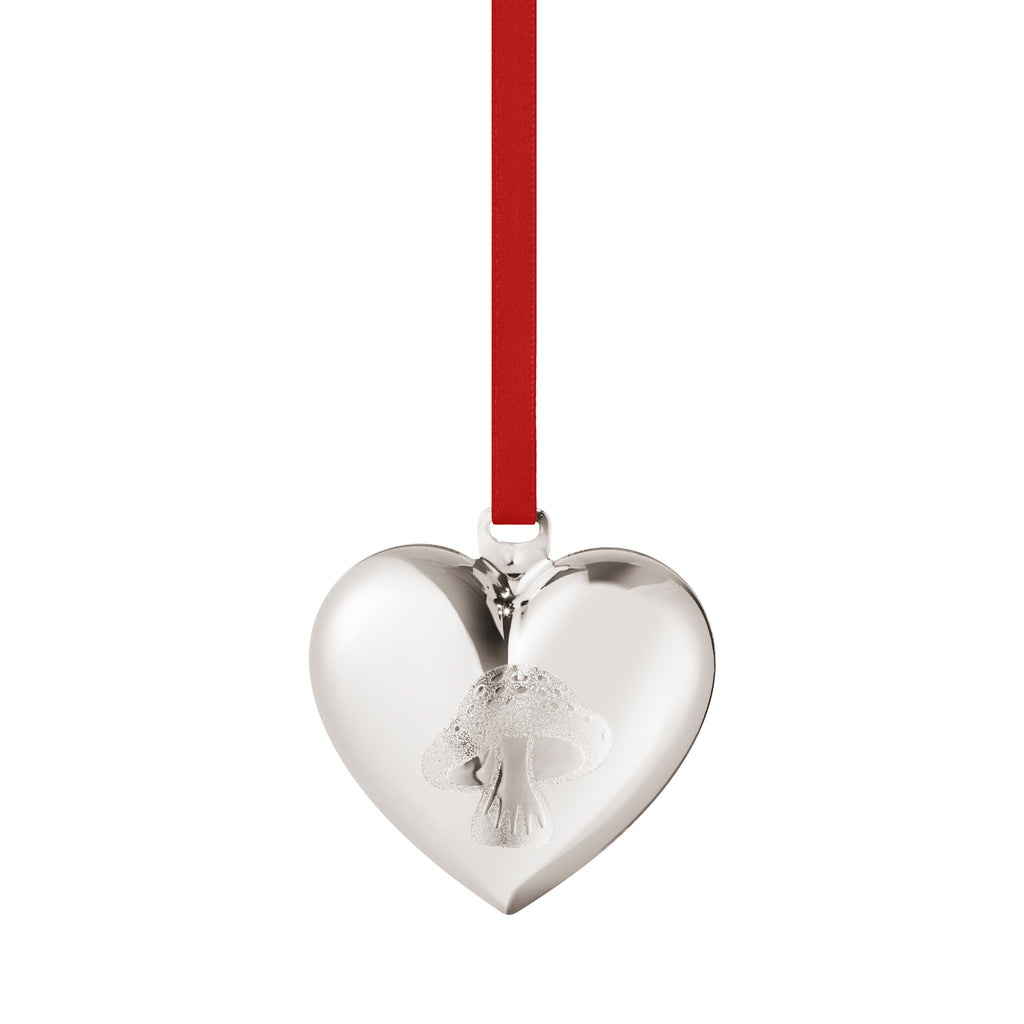 Heart, Palladium plated brass