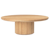 Masuta de Cafea Moon Rotundă - Solid Oak Oiled