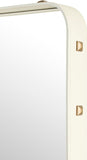 Adnet Wall Mirror Rectangular - Cream Leather