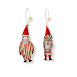 Ornament brodat Elf Pair - Set de 2 - Striped