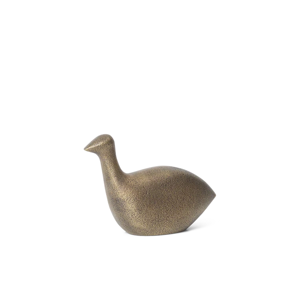 Coot Paper Weight Antique Aluminium