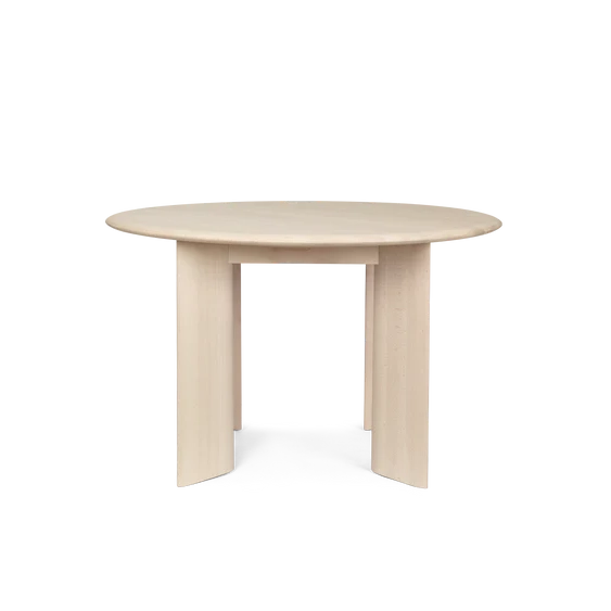Bevel Table Round - White Oiled Beech
