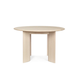 Bevel Table Round - White Oiled Beech