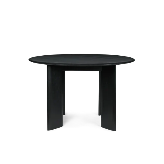 Bevel Table Round - Black Oiled Beech