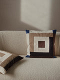 Perna Border Patchwork - Carob Brown/Bright Blue