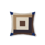 Perna Border Patchwork - Carob Brown/Bright Blue