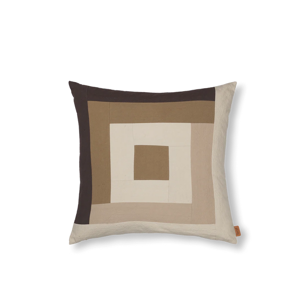 Perna Border Patchwork - Coffee/Dark Sand