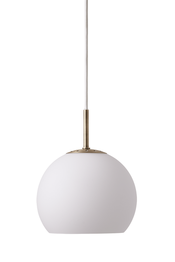 Ball Glass Pendant Lamp Opal White