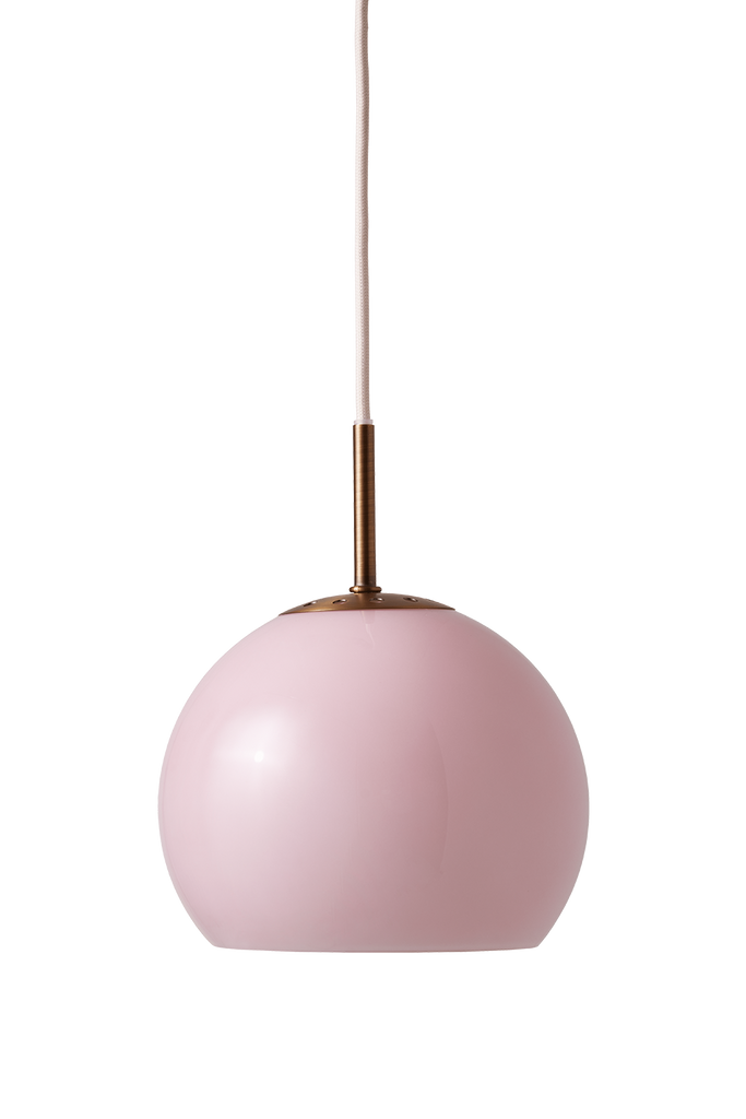 Ball Glass Pendant Lamp - Opal Rose