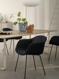 Fiber Armchair, Full Upholstery, Tube Base