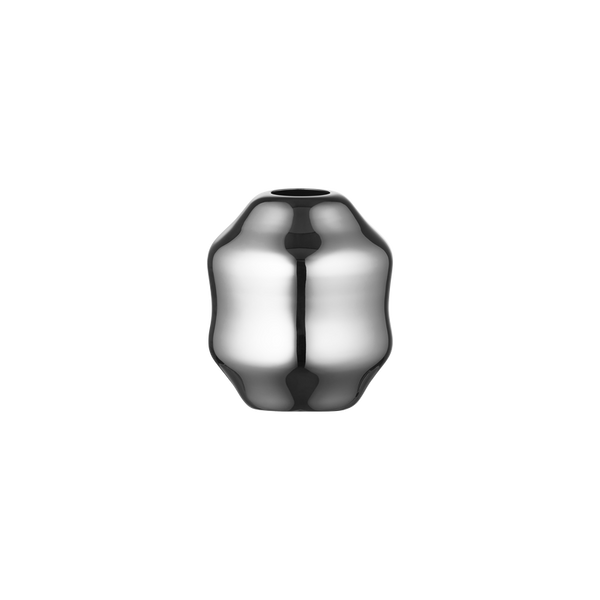 Dorotea Vase H10 - Glossy Steel
