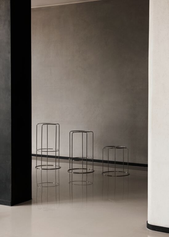 Scaun de insula Wire VP15 - Mirror Polished Steel